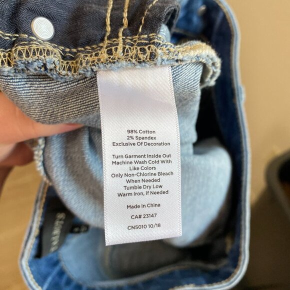 Talbots Embroidered Denim Mini Skirt A Line Size 6 - Picture 5 of 5